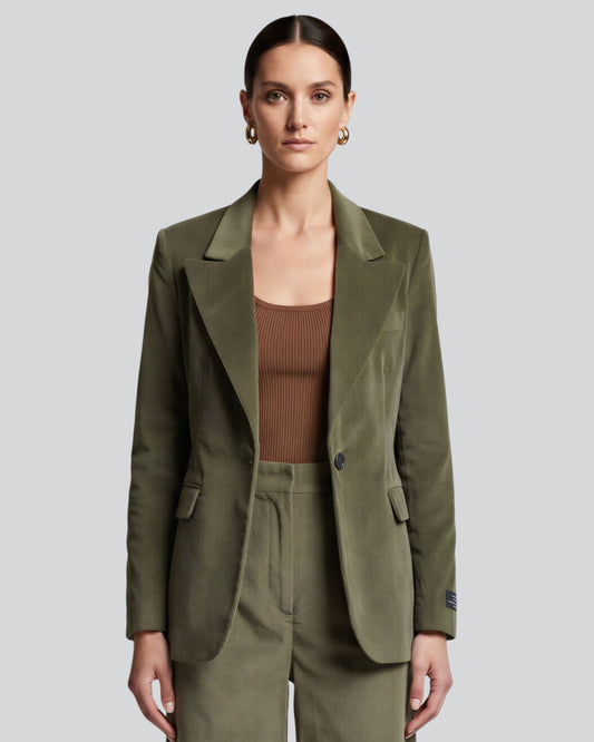 JOLENE SAGE WOMEN'S VELVET TAILORED JACKET