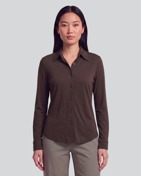 SCARLET BROWNIE WOMEN'S MERINO JERSEY LONG-SLEEVE SHIRT